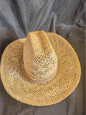 Vintage American Hat Company Straw Cowboy Hat Sz 6 3/4 Made In Texas